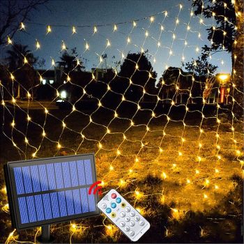 Solar Net Light Mesh Fairy String Light 6x4 880led IP65 Waterproof Garland With 8 Modes Timer Remote Controller For Garden Year Lawn Holiday Decor Colorful Lighting