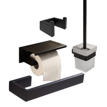 Toilet Brush Holder / Towel Bar / Bathroom Accessory Set Creative / Multifunction / Premium Design Traditional / Contemporary Metal / Stainless Steel / Glasses 4pcs - Bathroom Wall Mounted