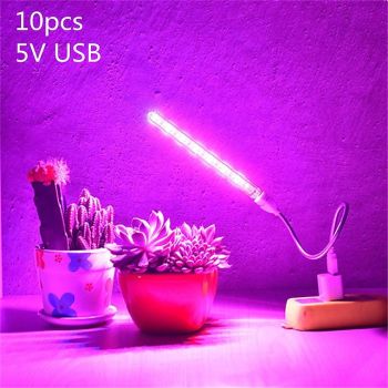 2pcs 1pcs Led Grow Light 21 leds USB Portable LED Plant Grow Light DC5V Full Spectrum Phyto Lamp Rotation Flexible Light Indoor