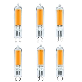 6PCS 3.5W LED Bi-pin Lights 300 lm G9 /G4 T 1 LED Beads COB Warm White /White  Dimmable 220-240 V