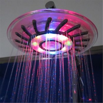 Rainbow 2 Modes LED Overhead Shower Head, 8 inch Round Rainfall Shower Head with Glow Light,  7 Color Automatically Changing Shower Top Head, Shower Bathroom Accessories Unbeatable Price