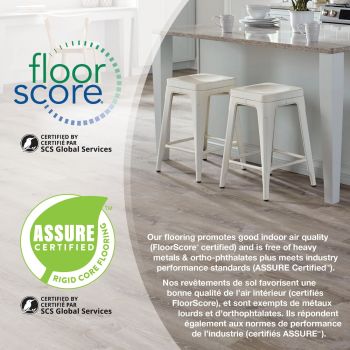 Fillzer Shadow Creek 7mm x 8.7 in. W x 47.6 in. L 22MIL Click Lock Waterproof Luxury Vinyl Plank Flooring (20.06 sq.ft./case)