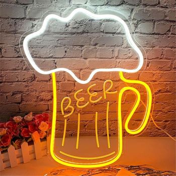 Oktoberfest Beer USB LED Neon Light, LED Beer Sign Bar Club Acrylic Neon Light Hotel Bar Caf  Birthday Party Youth Room Wall Decoration Light Logo 1PC