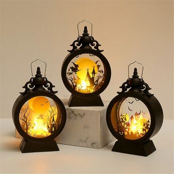 Halloween Decorations Wind lights Decorations LED Electronic Candle Lights Halloween Bars Terrifying Atmosphere Decoration Hanging Decorations
