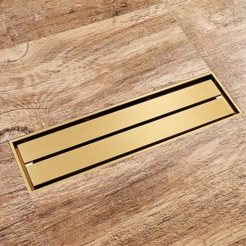 12 Inch Rectangular Bathroom Shower Floor Drain Golden Strainers Bath Hotel Drain Bathroom Accessories