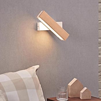 LED Wall Lamp 4W Nordic Minimalist Wooden Modern Adjustable Lighting Bar Restaurant Living Room Porch Wall Lamp Corridor Decoration 110-240V