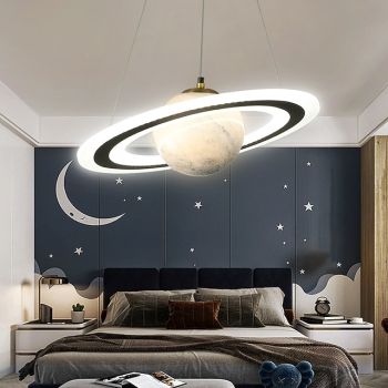 LED Pendant Light Planet Design 45 cm Lantern Desgin Bedroom Light Metal Painted Finishes Modern 220-240V 110-120V