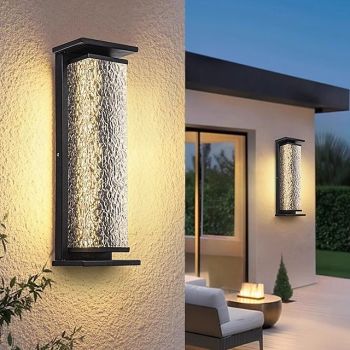 \LED Outdoor Wall Lights 50cm/70cm Single Head New Chinese Style Modern Waterproof Metal Acrylic 20W For Balcony Aisle Garden Villa 110-240V