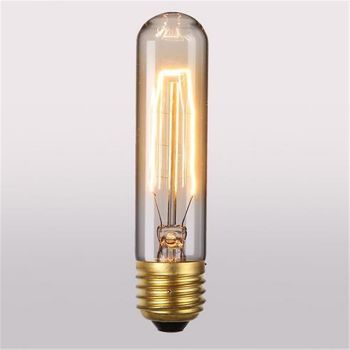Edison Light Bulbs E26 40W T10 Tubular Vintage Edison Incandescent Dimmable Decorative Candelabra Chandelier Nightlight Amber Warm 220-240V