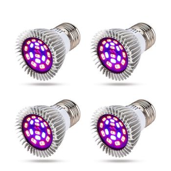 4pcs E14 LED Grow Light for Indoor Plants E27 Full Spectrum LED Plant Light Bulb 18W  Fitolamp AC85-265V Red Blue UV IR Led Growing Lamp For Plants GU10
