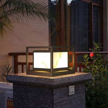 Outdoor Post Lights Fixture Modern Yard Entry Outdoor Column Lights Metal Housing Patio Pillar Lights 110-240V 20W