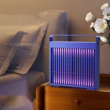 USB Rechargeable Electric Mosquito Killer Lamp - UV Light Black Light Insect Trap & Bug Zapper for Home & Office
