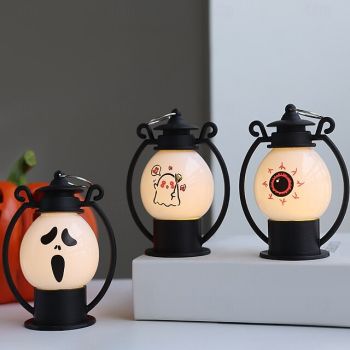 1 Pc Halloween LED Electronic Handheld Pumpkin Lantern Indoor Restaurant Party Festive Atmosphere Decoration Nightlight