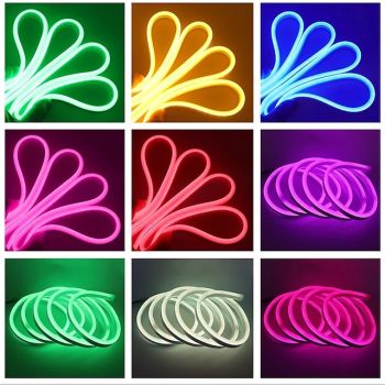 20m 65.6ft Waterproof LED Neon Tube Rope Strip Light SMD 2835 Flexible for Outdoor Halloween Christmas Decorative Lighting AC220V-240V