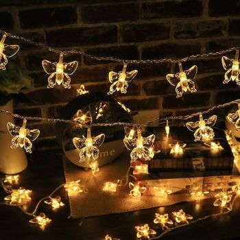 LED Butterfly Fairy String Lights 1.5M-10LEDs 3M-20LEDs 6M-40LEDs Battery or USB Powered Christmas Lights Wedding Party Garden Home Holiday Decoration