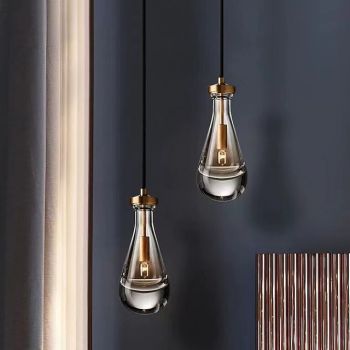 LED Pendant Lights Galss Design 12" Kitchen Island Lighting Modern Farmhouse Foyer Entryway Light Fixtures Ceiling Hanging Globe Over Table Cord Adjustable 1PCS 110-240V