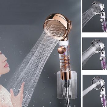 Shower Head High Pressure 3-Function SPA Shower Head With Switch On/Off Button Filter Bath Head Water Saving Shower Bathroom Unbeatable Price