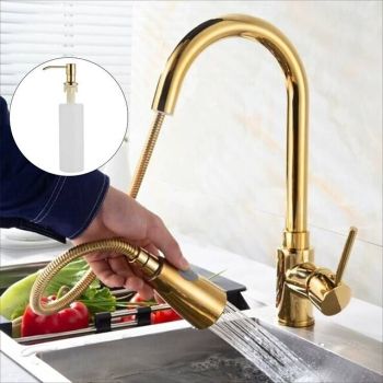 Kitchen faucet - Single Handle One Hole Electroplated Pull-out / Pull-down Centerset Modern Contemporary Kitchen Taps Pull Down Kitchen Faucets