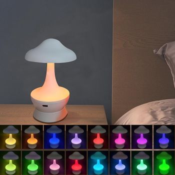 Mushroom Night Light Bedroom Bedside Table Lamp RGB Atmosphere Tumbler Lamp USB Rechargeable Night Lamp for Bedroom Dormitory Living Room Home Decoration Birthday Christmas Gift