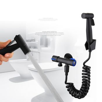 Handheld Toilet Bidet Sprayer Kit Wall-mount 304 Stainless Steel Toilet Bidet Showerhead with Hose Bathroom Cleaning Set Hygienic Wash