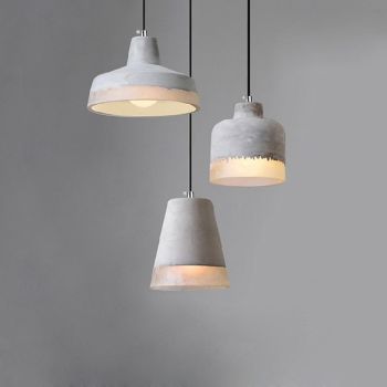 Hanging Lamp Retro Industrial Cement and Resin Pendant Lamp Creative Gray Concrete Chandelier Fixture Hanging Lamp Ceiling Lamp Chandelier for Restaurant Coffee Bar Kitchen Pendant Lights