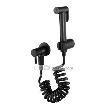 Single hole Bidet BlackToilet Handheld bidet Sprayer Self-Cleaning Contemporary Hygienic Wash