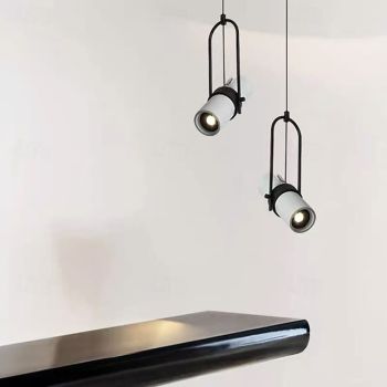 Concrete Swivel Arm Minimalist Pendant Light Adjustable Length 1-Light Pendant Contemporary LED 110-240V