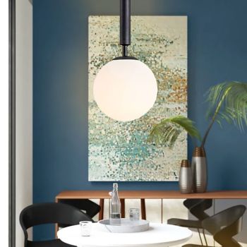 1-Light 20 cm Pendant Light Metal Glass Globe Electroplated Painted Finishes Contemporary Artistic 110-120V 220-240V