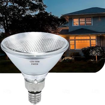 PAR38 Halogen Flood Light Bulbs 90W 120V E26 Base 2700K Warm White Light for Indoor and Outdoor
