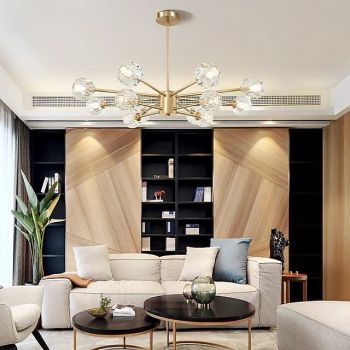 88 cm LED Chandelier Pendant Light Crystal Desgin Gold Flush Mount Lights Metal Electroplated Modern 110-120V 220-240V