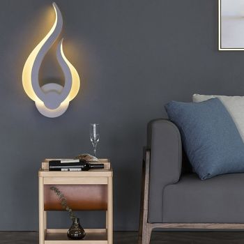 Lightinthebox 1-Light 31cm LED Wall Lamps Fire Shape Design Wall Sconces Modern Minimalist Style Shops / Cafes Acrylic Wall Light Generic 10W IP44