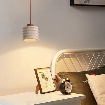 LED Pendant Light Warm White 4cm 1-Light Japanese Personality E27 Base Single-Head Chandelier Creative Industrial Style Marble Hanging Lamp Restaurant Cafe Bedroom 110-240V