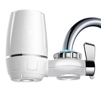 Filter Water Purifier with Kitchen Faucet,White Large Volume Tap Water Filtration System Removes Lead, Fluoride and Chlorine - Fits Standard Faucets (1 Filter Included) Bathroom Accessories