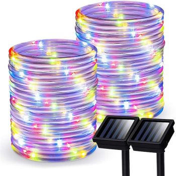 Elegant Wedding Reception Party 3PCS Solar Lights Rope Lights Solar Powered String Lights 40FT 120 LEDs 8 Modes Fairy Lights Outdoor Decoration Lighting for Garden Patio Party Weddings Christmas Dcor