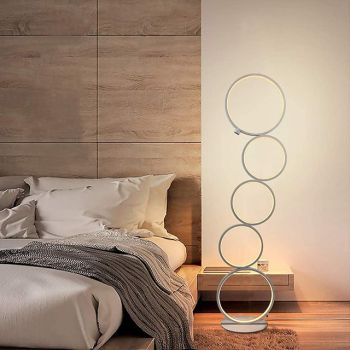 Floor Lamp Ambient Lamps / Decorative Modern Contemporary / Nordic Style LED power supply For Bedroom / Study Room / Office Aluminum 85-265V Black / White