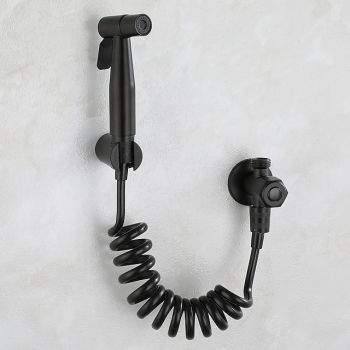 Handheld Bidet Sprayer Kit Black Shower Bath Water Faucet Toilet Spray Bathroom Hygienic Wash