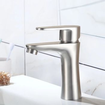Toplly Vanity Faucet,Stainless Steel Nickel Brushed Vanity Faucet,Hot and Cold Vanity Faucet