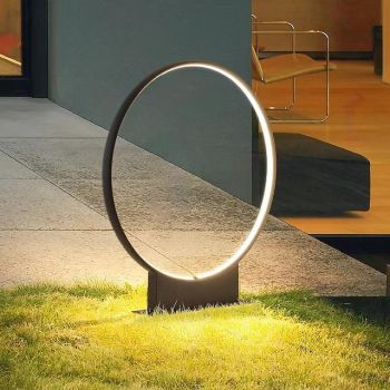 LED Outdoor Wall Light Warm White 40/60cm Garden Post Light Pillar Light Creative Circle Lights Lawn Landscape Lamp Deck Corridor Post Lamp for Courtyard Rainproof Outdoor Street Lamp 110-240V