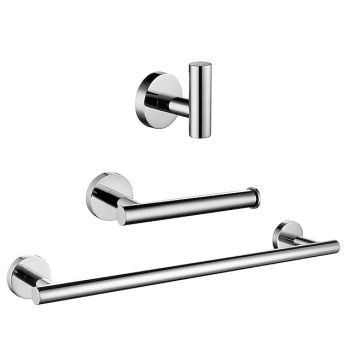 Bathroom Accessory Set / Towel Bar / Toilet Paper Holder New Design / Adorable / Creative Contemporary / Modern Stainless Steel / Low-carbon Steel / Metal 3pcs - Bathroom Wall MountedBath Hardware