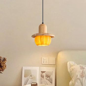 Resin Chandelier Retro Minimalist Rubber Wood Art Hanging Light Bedroom Restaurant Decoration Suspended Chandelier Indoor Adjustable Lighting Fixtures