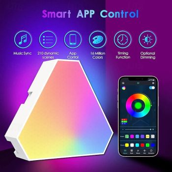 LED Lights 3/6/8/10/12Pack Lights Gaming Lights Smart Wall Lights with APP & Remote Control WiFi Connect for Home Decor,Gaming Room,Bar