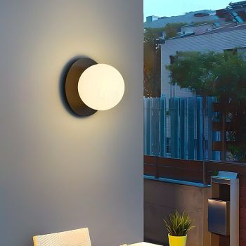 Outdoor Wall Light Modern Outdoor Wall Light Waterproof IP65 Steady on Outdoor Black Wall Light Suitable for Outdoor Porch Courtyard Garden Bathroom Bedroom 110-240V