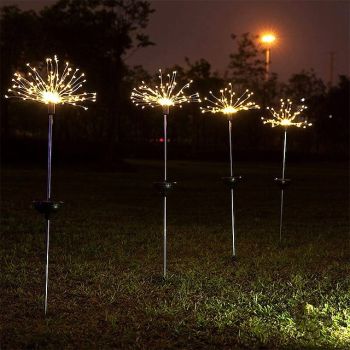LED Solar Fireworks String Lights, Waterproof Dandelion Decor for Christmas Gardens & Patios