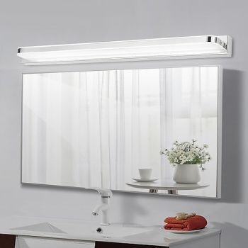 LED Vanity Light Mirror Front Lamp Stainless Steel Mirror Headlight 28.3in 16W Led Bathroom Makeup Lamp Moistureproof Simple Acrylic