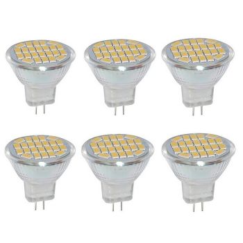 10pcs 6pcs  MR11 3W LED Spotlight 250-300 lm 24 LED Beads SMD 5730 AC/DC 12-24 V