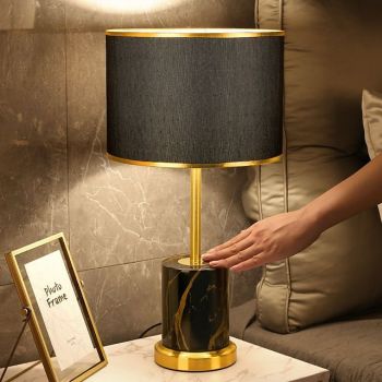 Table Lamp Bedroom Bedside Lamp Marble Vintage Sensor Lamp Hand Touch Sensor Table Lamp 85-265V