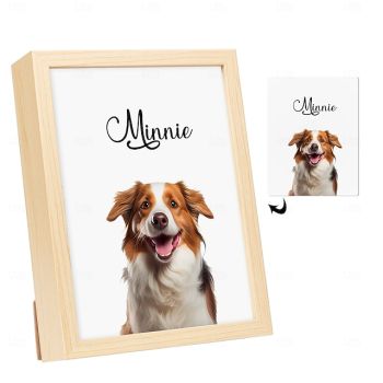 A Personalized Wooden Glow Frame For Customizing Pet Photos And Names. Ideal For Pet Photographs This Glow Frame Serves As A Creative Home Decor Lamp. Perfect For Adding A Unique Touch To Any Space.