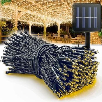 Outdoor Waterproof Solar LED String Lights 5M-20LEDs 7M-50LEDs 12mM-100LEDs 22M-200LEDs Christmas Fairy Light Holiday Lighting Tree Lights Wedding Party Christmas Tree Garden Indoor Outdoor Decoration