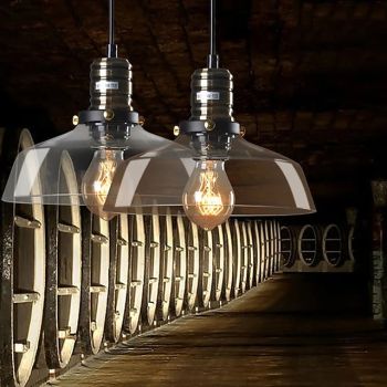 LED Pendant Light with Glass Shade, 5cm E27 Cord Adjustable Single Design Island Design Pendant Light Glass Electroplated Modern Nordic Style 220-240V(Bulb Not Included,Transparent/Amber)