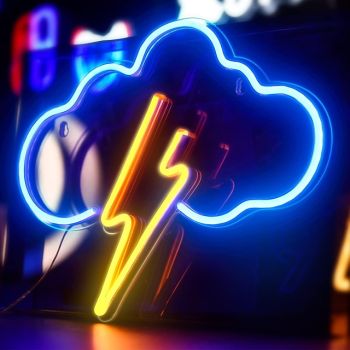Neon Sign Cloud Led Neon Light Wall Light Wall Decor Battery or USB Powered Light Up Acrylic Neon Signs for Bedroom Kids Room Living Room